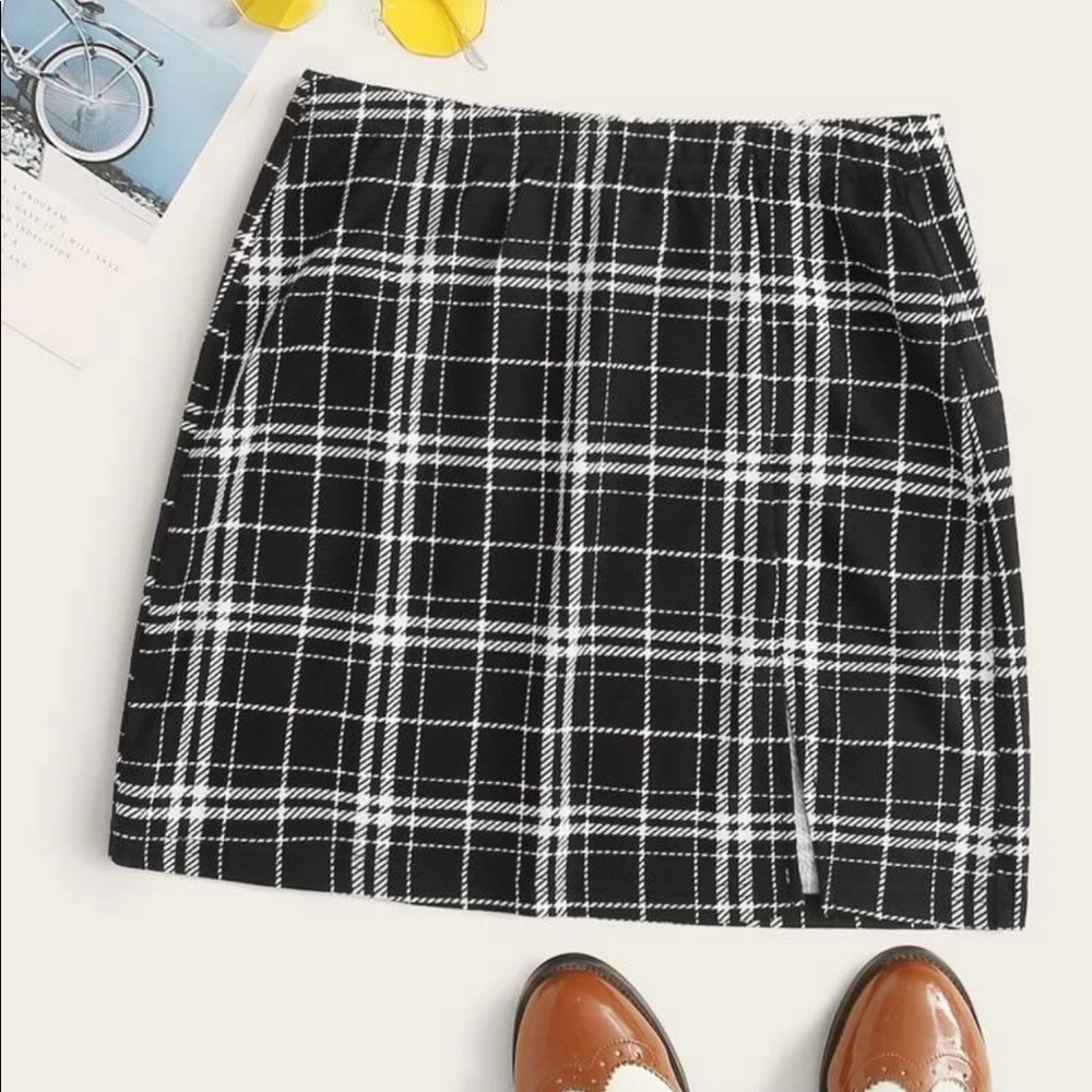 Plaid Print Skirt